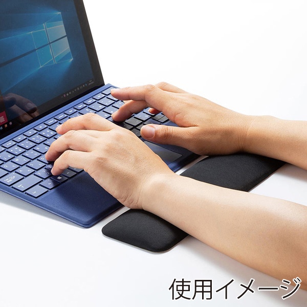 サンワサプライ 薄型リストレスト Mサイズ ブラック TOK-ERG6BK-M 1個（ご注文単位1個）【直送品】