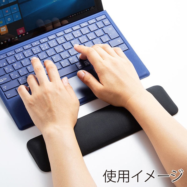 サンワサプライ 薄型リストレスト Mサイズ ブラック TOK-ERG6BK-M 1個（ご注文単位1個）【直送品】