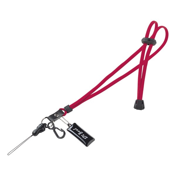 サンワサプライ ネックストラップ 丸紐 レッド DG-ST8R 1個（ご注文単位1個）【直送品】