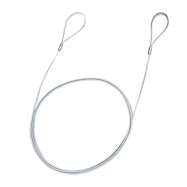 サンワサプライ eセキュリティ ワイヤー 長さ1.5m 直径1mm ホワイト SLE-6W 1個（ご注文単位1個）【直送品】