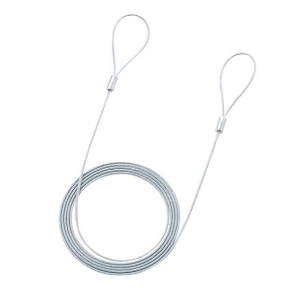 サンワサプライ eセキュリティ ワイヤー 長さ2m 直径1.6mm SLE-3W-2 1個（ご注文単位1個）【直送品】