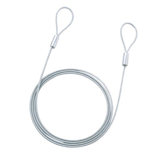 サンワサプライ eセキュリティ ワイヤー 長さ2m 直径3.5mm SLE-1W-2 1個（ご注文単位1個）【直送品】