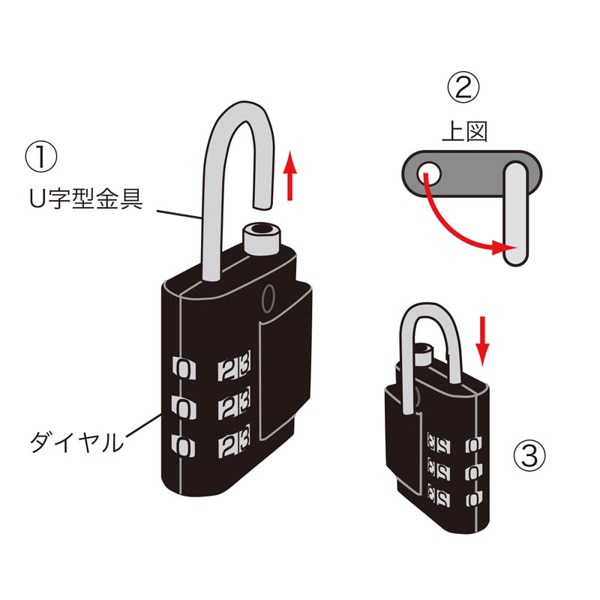 サンワサプライ eセキュリティ ダイヤル錠 SLE-9L 1個（ご注文単位1個）【直送品】