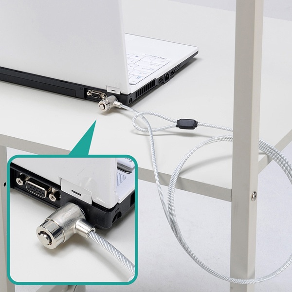 サンワサプライ ノートパソコン セキュリティキット シリンダ錠スリム SL-31S 1個（ご注文単位1個）【直送品】