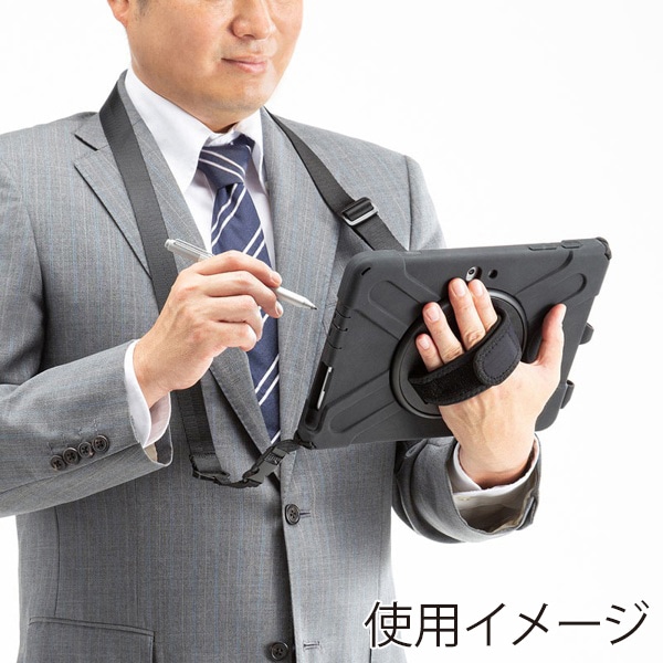 サンワサプライ Surface Go1～4用耐衝撃ケース ハンドル・スタンド付き ブラック PDA-SF7BK 1個（ご注文単位1個）【直送品】