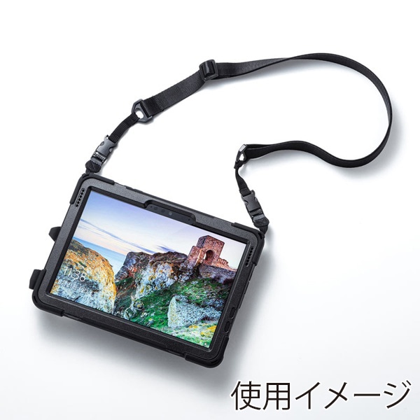 サンワサプライ Surface Go1～4用耐衝撃ケース ハンドル・スタンド付き ブラック PDA-SF7BK 1個（ご注文単位1個）【直送品】