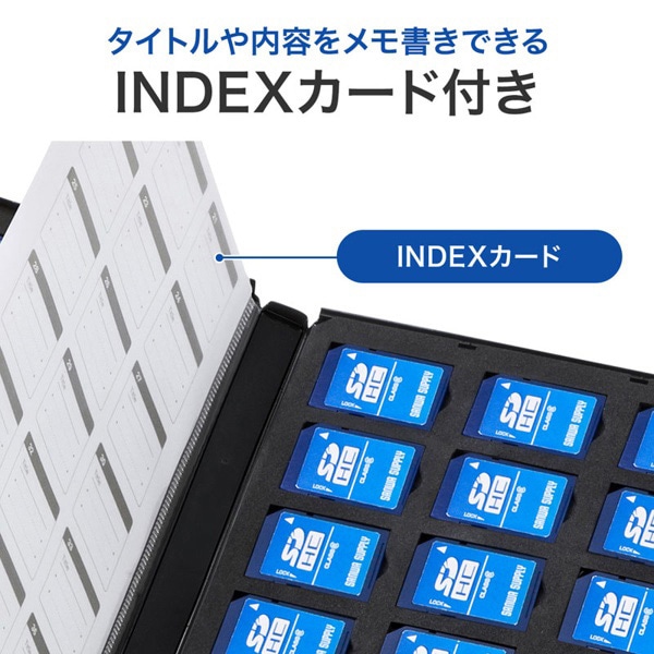 サンワサプライ メモリーカード管理ケース 両面収納タイプ FC-MMC21SD 1個（ご注文単位1個）【直送品】