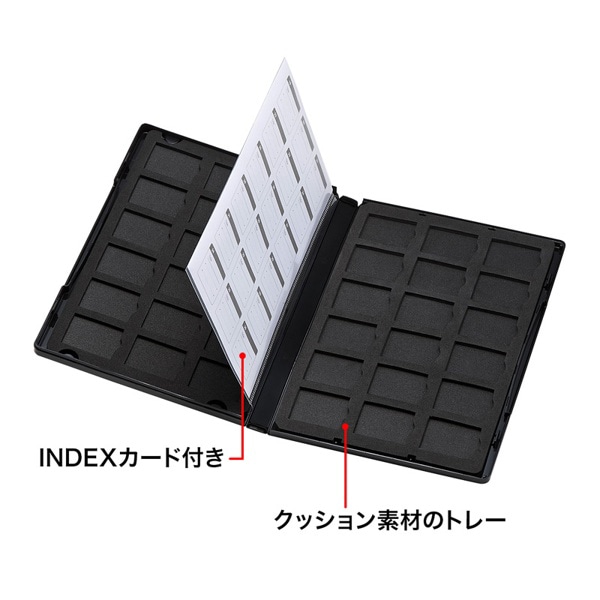 サンワサプライ メモリーカード管理ケース 両面収納タイプ FC-MMC21SD 1個（ご注文単位1個）【直送品】