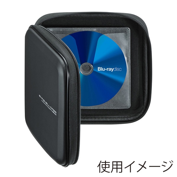 サンワサプライ ブルーレイディスク対応 セミハードケース 24枚収納 ブラック FCD-WLBD24BK 1個（ご注文単位1個）【直送品】