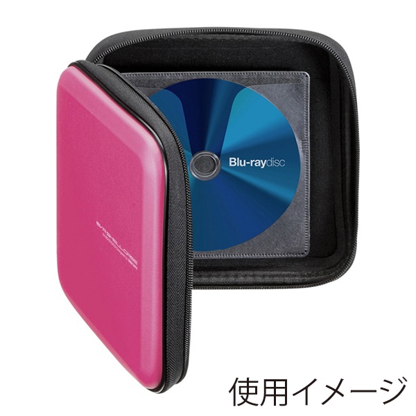 サンワサプライ ブルーレイディスク対応 セミハードケース 24枚収納 ピンク FCD-WLBD24P 1個(ご注文単位1個)【直送品】