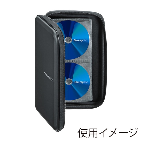 サンワサプライ ブルーレイディスク対応 セミハードケース 56枚収納 ブラック FCD-WLBD56BK 1個（ご注文単位1個）【直送品】