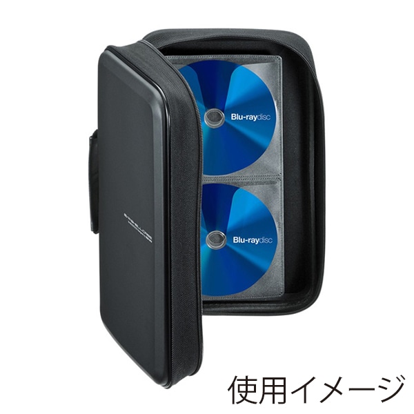サンワサプライ ブルーレイディスク対応 セミハードケース 104枚収納 ブラック FCD-WLBD104BK 1個(ご注文単位1個)【直送品】