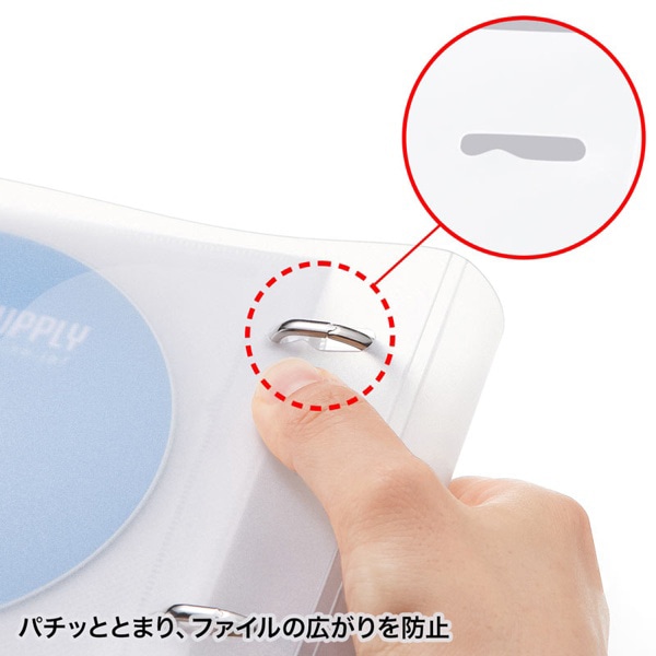 サンワサプライ リングファイルケース クリアタイプ 36枚収納 2個入 FCD-RG36CLN 1個（ご注文単位1個）【直送品】