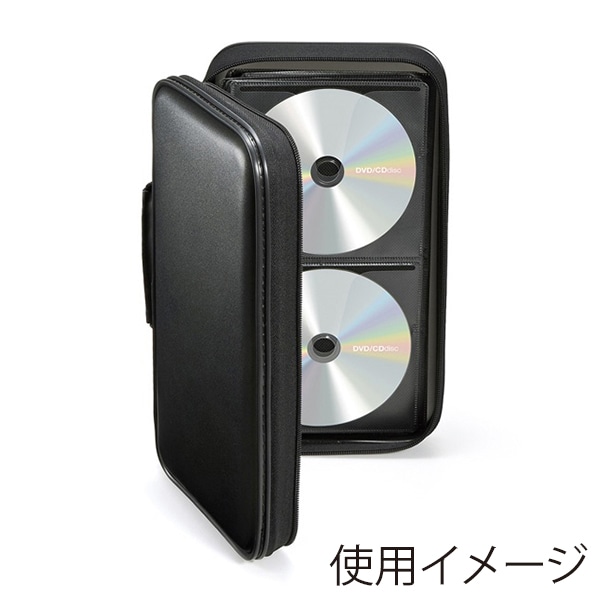 サンワサプライ DVD・CDセミハードケース 96枚収納 ブラック FCD-WL96BK 1個（ご注文単位1個）【直送品】