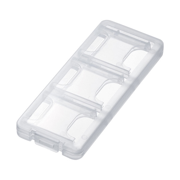 サンワサプライ SDカードケース 6枚収納 クリア FC-MMC23SDCL 1個（ご注文単位1個）【直送品】