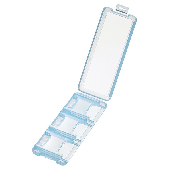 サンワサプライ SDカードケース 6枚収納 クリアブルー FC-MMC23SDCBL 1個(ご注文単位1個)【直送品】