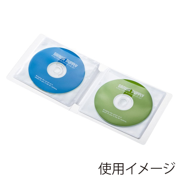 サンワサプライ DVD・CDファイルケース 12枚収納 クリア FCD-FL12CL 1個（ご注文単位1個）【直送品】