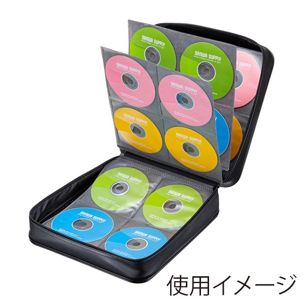 サンワサプライ ブルーレイディスク対応 セミハードケース 320枚収納 ブラック FCD-WLBD320BK 1個（ご注文単位1個）【直送品】
