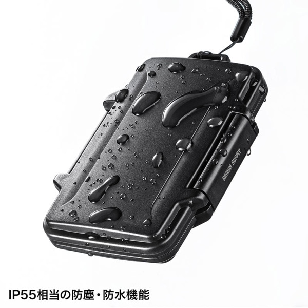 サンワサプライ 防水・防塵メモリーカードケース FC-MMC29BK 1個(ご注文単位1個)【直送品】