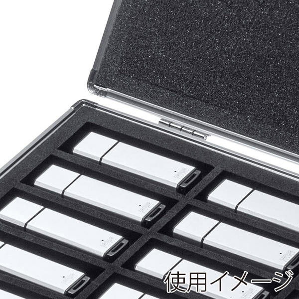 サンワサプライ USBフラッシュメモリケース 28本収納 FC-UFD2N 1個（ご注文単位1個）【直送品】