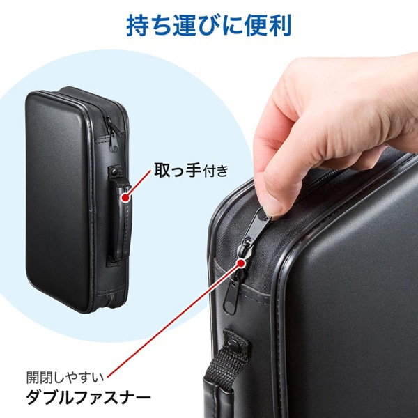 サンワサプライ CDジャケット収納対応 セミハードケース ブラック FCD-WLBD96BBK 1個(ご注文単位1個)【直送品】