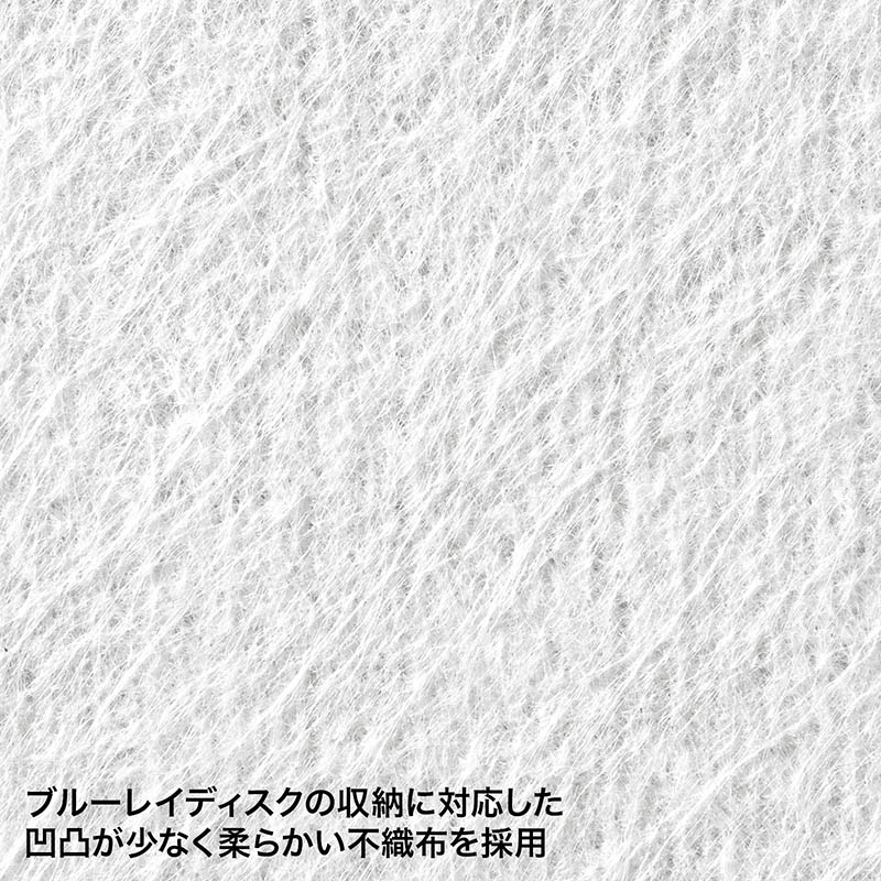 サンワサプライ ブルーレイディスク対応不織布ケース FCD-FNBDW50 片面ホワイト 1個(ご注文単位1個)【直送品】