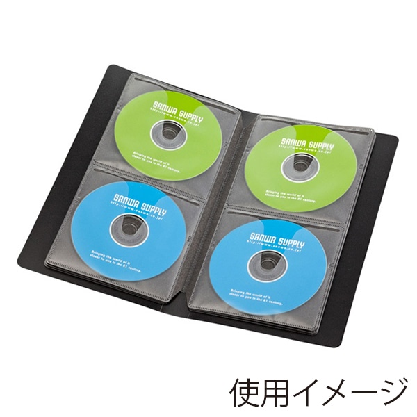 サンワサプライ ブルーレイディスク ファイルケース 32枚収納 ブラック FCD-FLBD32BK 1個（ご注文単位1個）【直送品】
