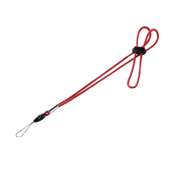 サンワサプライ ネックストラップ 細紐 レッド DG-ST15R 1束（ご注文単位1束）【直送品】