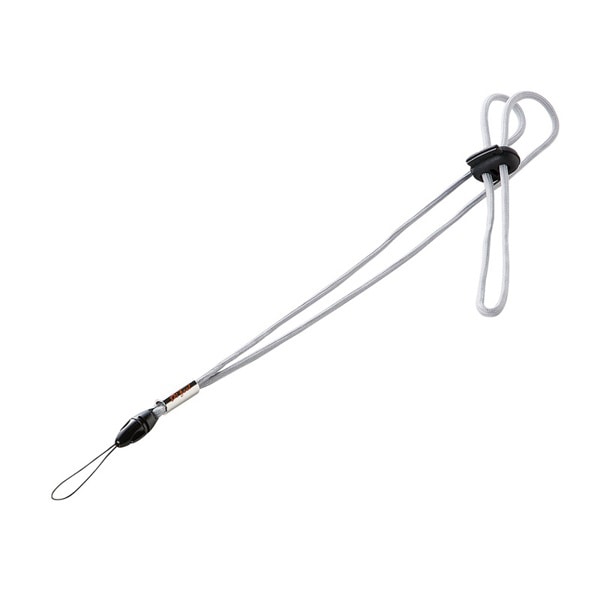 サンワサプライ ネックストラップ 細紐 グレー DG-ST15GY 1束（ご注文単位1束）【直送品】
