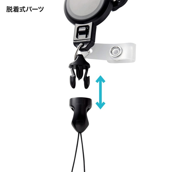 サンワサプライ リール付ストラップ ソフトタイプ IDケース付 DG-STR2 1個（ご注文単位1個）【直送品】