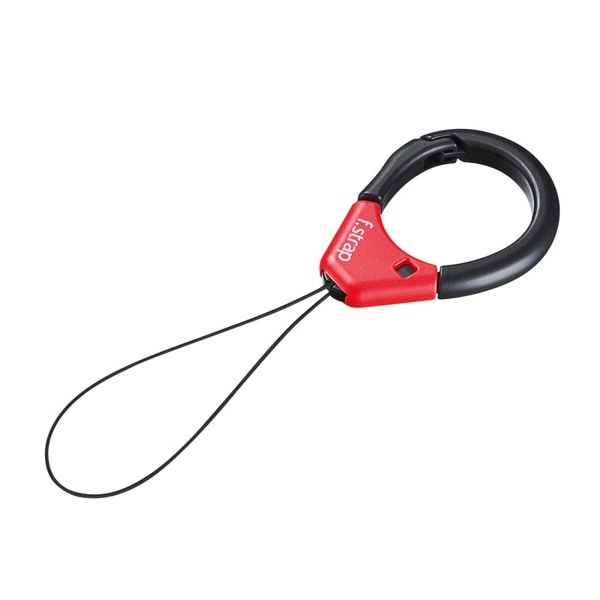 サンワサプライ フィンガーストラップ レッド DG-ST37R 1個（ご注文単位1個）【直送品】