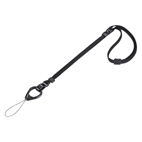 サンワサプライ フィンガー&ネックストラップ ブラック DG-ST38BK 1個（ご注文単位1個）【直送品】