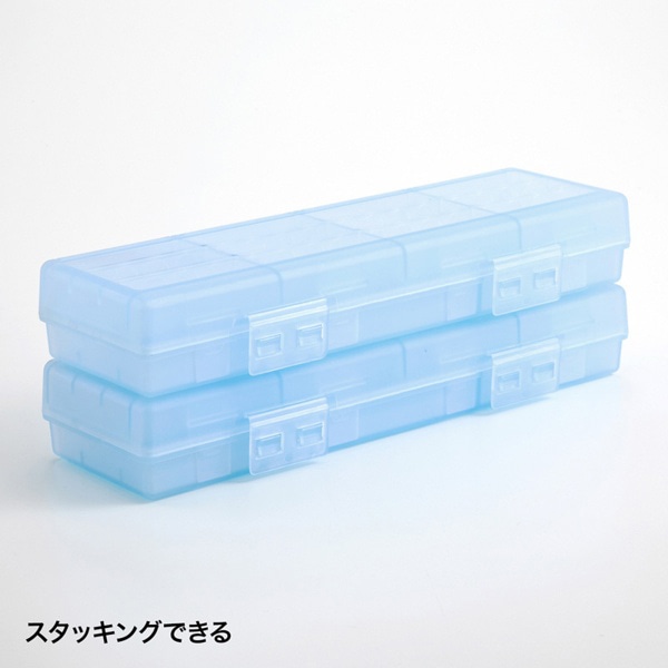 サンワサプライ 電池ケース 単3形・単4形対応 大容量タイプ ブルー DG-BT6BL 1個（ご注文単位1個）【直送品】