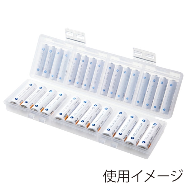 サンワサプライ 電池ケース 単3形・単4形対応 大容量タイプ クリア DG-BT6C 1個（ご注文単位1個）【直送品】