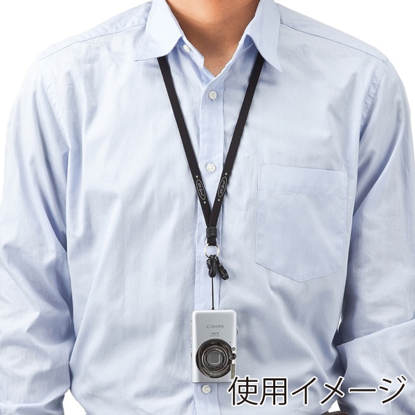 サンワサプライ ネックストラップ 10mm幅 ブラック DG-ST16BK 1個（ご注文単位1個）【直送品】