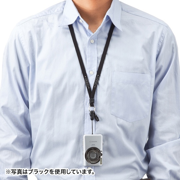 サンワサプライ ネックストラップ 10mm幅 ブルー DG-ST16BL 1個（ご注文単位1個）【直送品】