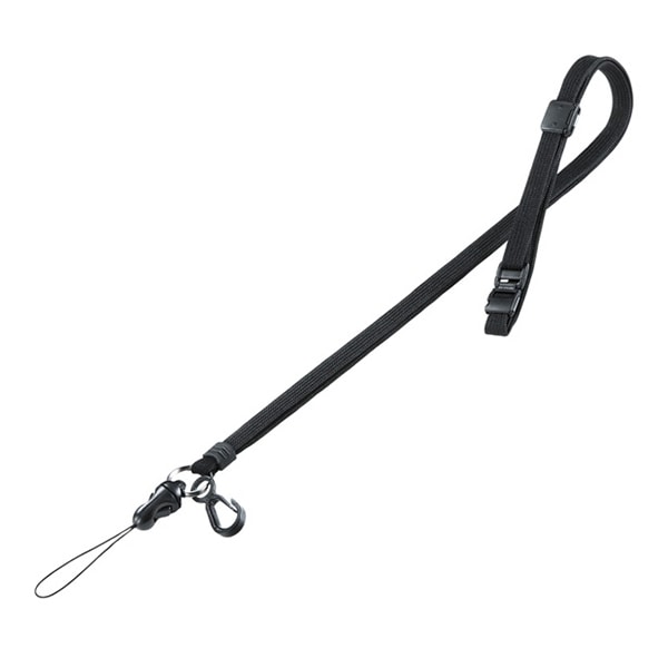 サンワサプライ ネックストラップ 安全パーツ付き 長さ可変 DG-ST17BK 1個（ご注文単位1個）【直送品】