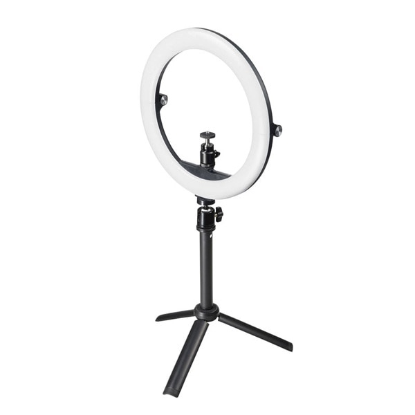 サンワサプライ WEBカメラ用LEDライト付きスタンド CMS-STN2BK 1個（ご注文単位1個）【直送品】