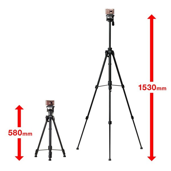 サンワサプライ マルチスタンド 三脚 3段タイプ DG-CAM21N 1個（ご注文単位1個）【直送品】