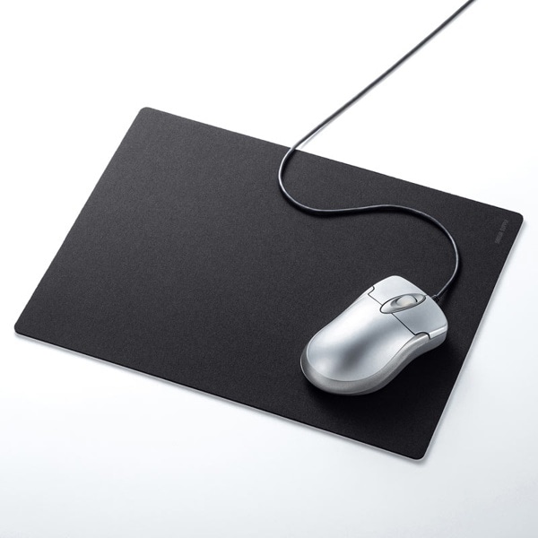 サンワサプライ ずれないマウスパッド Lサイズ ブラック MPD-NS6BK-L 1個(ご注文単位1個)【直送品】