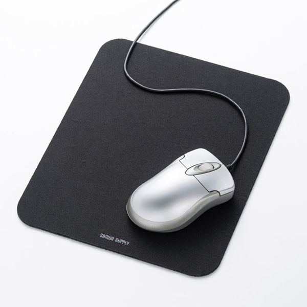 サンワサプライ 抗菌マウスパッド ブラック MPD-AM1BK 1個(ご注文単位1個)【直送品】