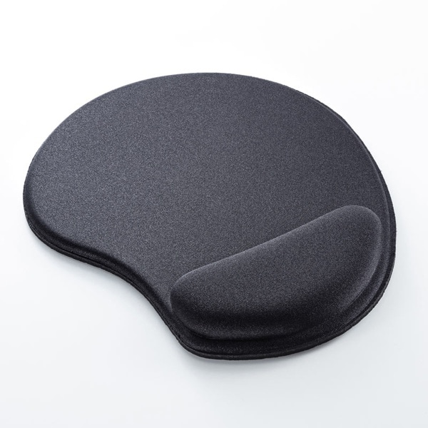 サンワサプライ 低反発リストレスト付きマウスパッド 抗菌 MPD-MU4BK 1個（ご注文単位1個）【直送品】