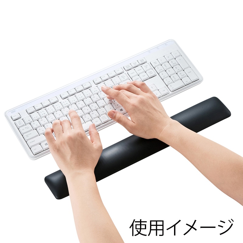 サンワサプライ キーボード用リストレスト フルキーボード対応 TOK-GELPNXLBKN 1個(ご注文単位1個)【直送品】