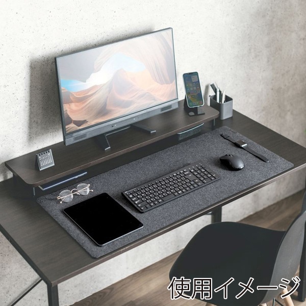 サンワサプライ フェルトデスクマット 900×400mm ブラック MPD-FLT1BK 1個（ご注文単位1個）【直送品】