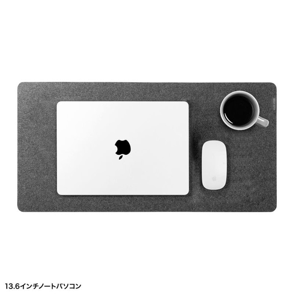 サンワサプライ フェルトデスクマット 600×300mm ブラック MPD-FLT2BK 1個（ご注文単位1個）【直送品】