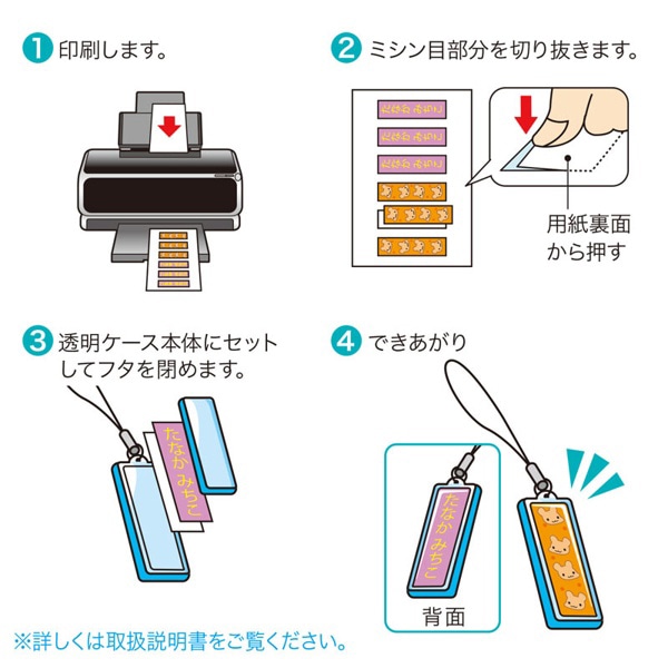 サンワサプライ 手作りストラップキット スティック型 3個分 JP-ST14 1個(ご注文単位1個)【直送品】