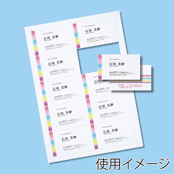 サンワサプライ マルチタイプ名刺カード 標準 JP-MCM06 1束（ご注文単位1束）【直送品】