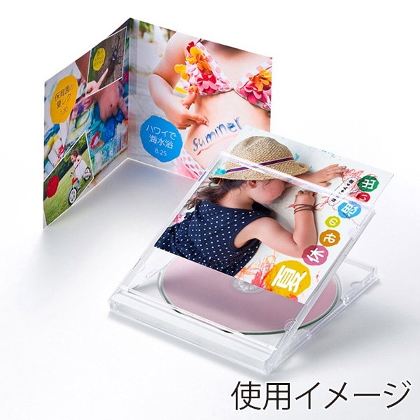 サンワサプライ CD・DVDケースカード フォト光沢 見開き カード10枚分 JP-INDGK2N 1個(ご注文単位1個)【直送品】