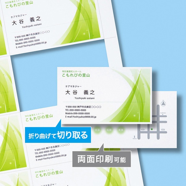 サンワサプライ インクジェット名刺カード 超特厚 A4 20シート 200カード分 JP-MC12N 1個（ご注文単位1個）【直送品】