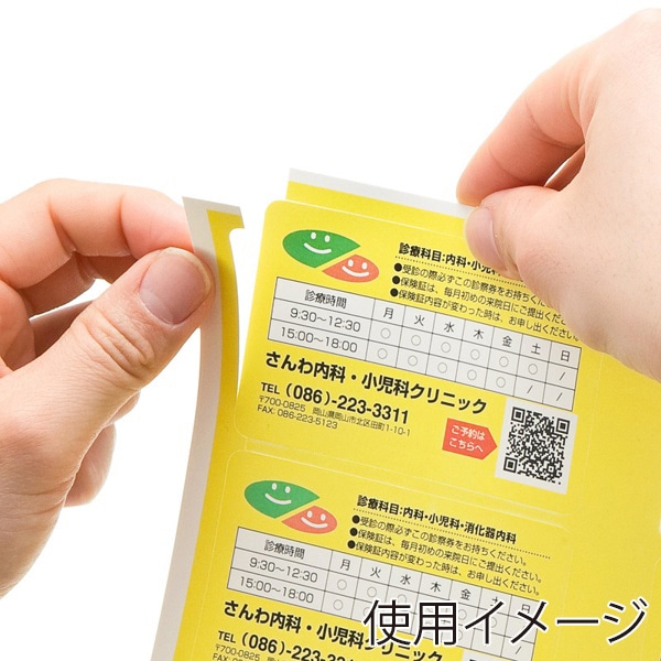 サンワサプライ カラーレーザー フィルムカード A4 10面 5シート LBP-ID01 1個（ご注文単位1個）【直送品】